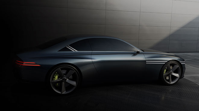 Genesis X Concept,  side profile facing right, black 