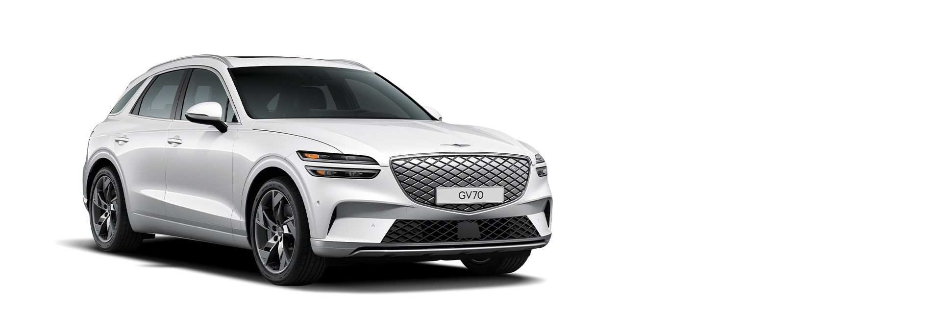 Vue 3/4 d'un GV70 Électrifié