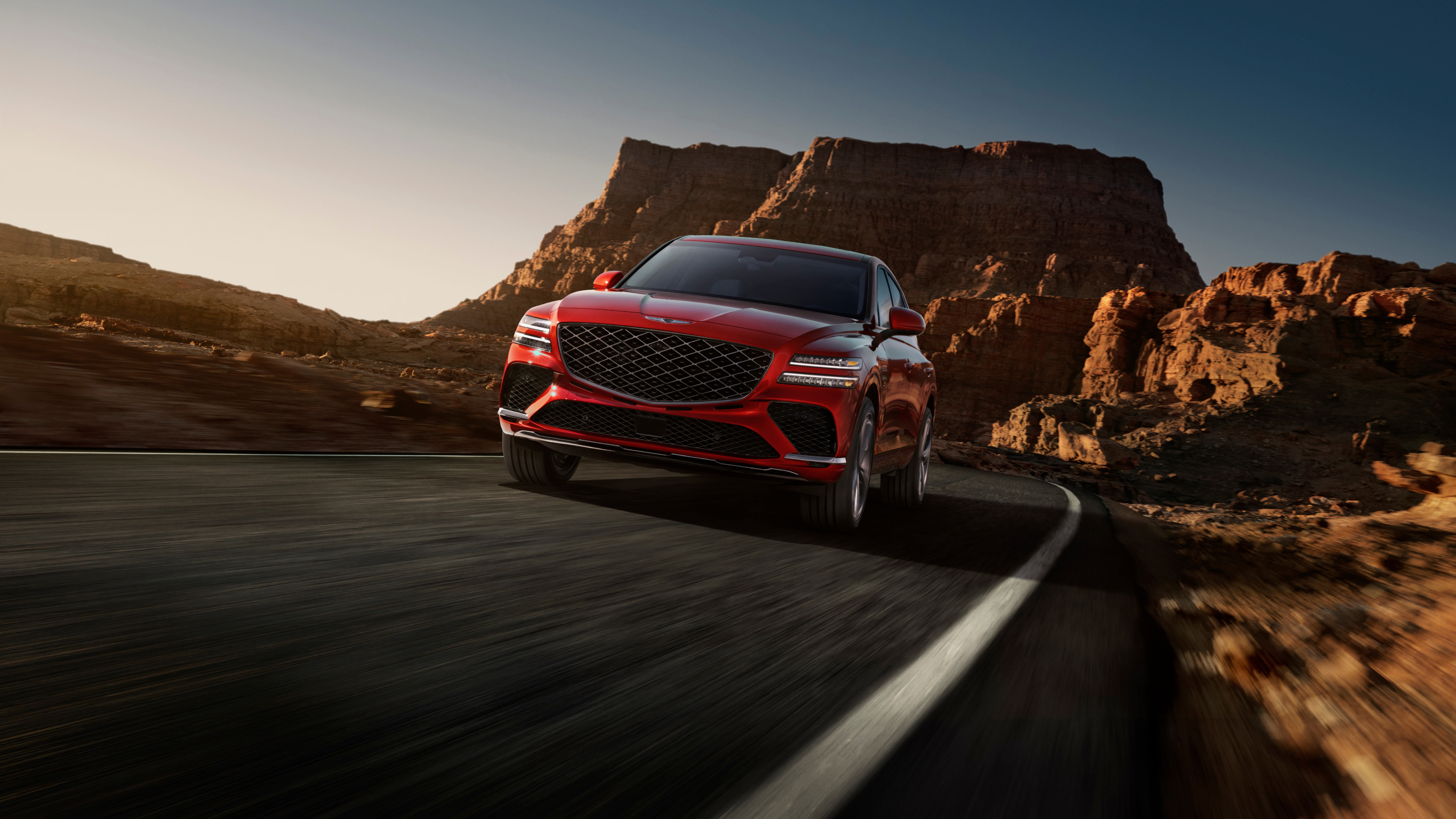  Front view of Muana Red GV80 Coupe 