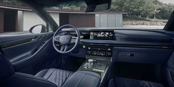 Electrified G80 차량의 내부 이미지