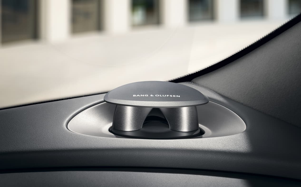 Bang and Olufsen speakers.
