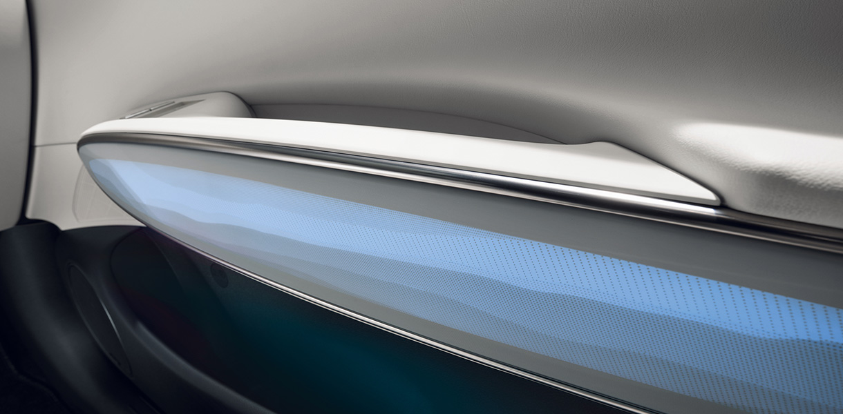 Genesis Electrified GV70 mountain graphic mood lighting 