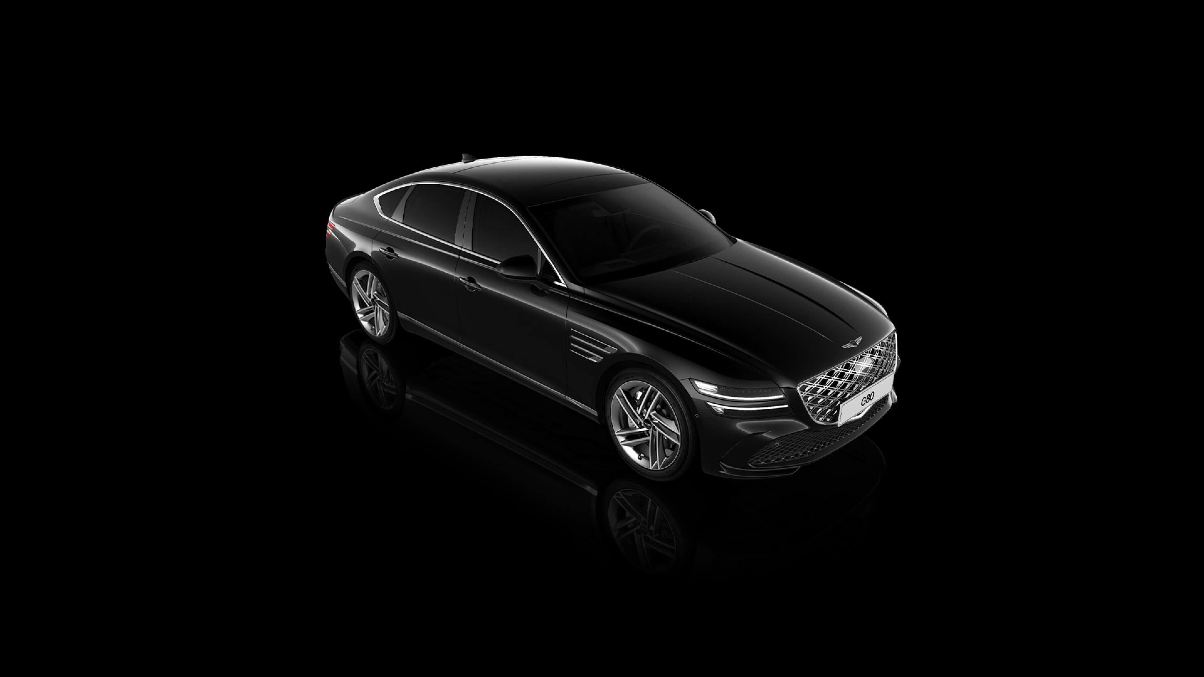 The exterior of Vik Black G80 and the engine installed inside the vehicle.