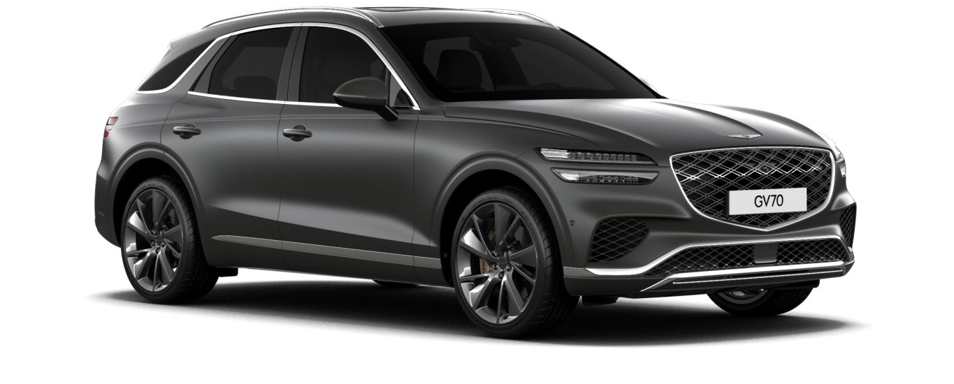 GV70 standard model in Matte Makalu Gray color.