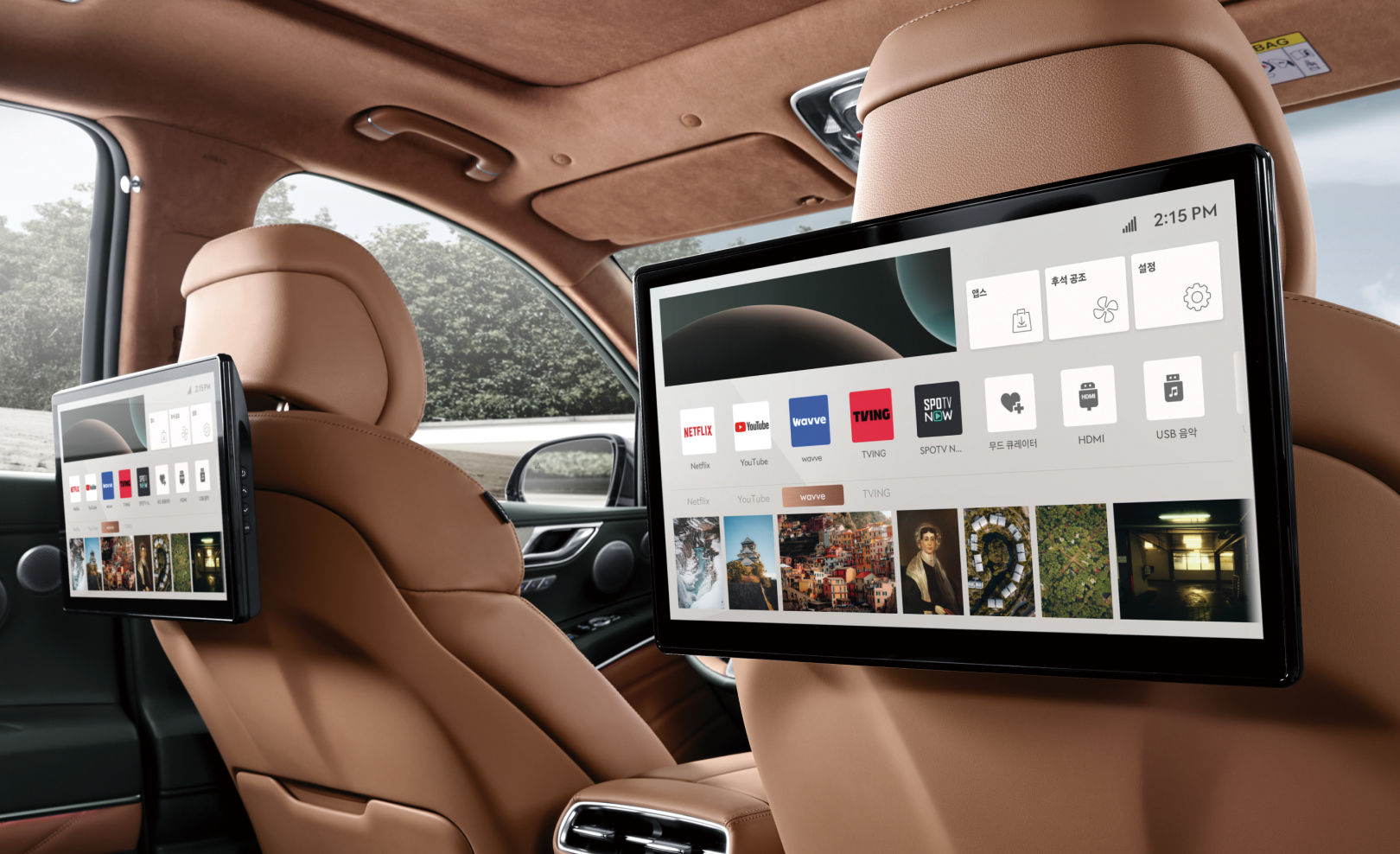 The 14.6-inch display in the back seat.