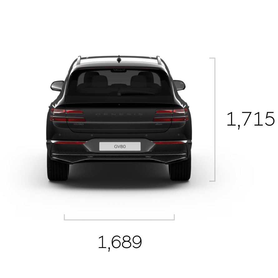 Front, side, and rear of Vik Black GV80.