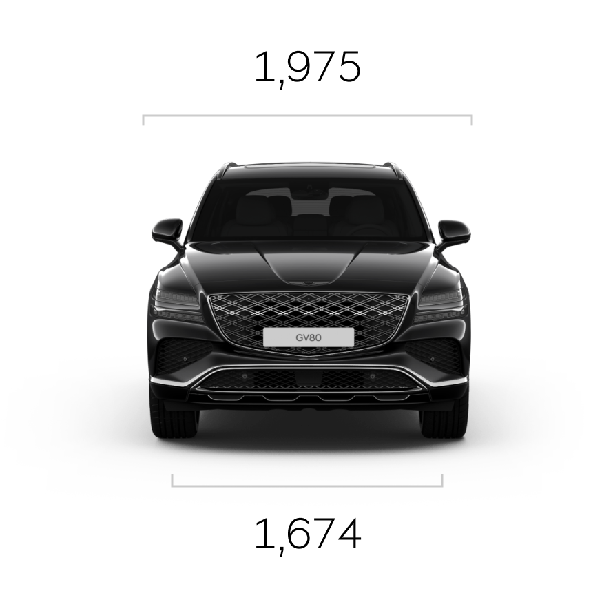 Front, side, and rear of Vik Black GV80.