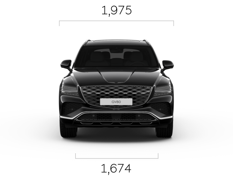 Front, side, and rear of Vik Black GV80.